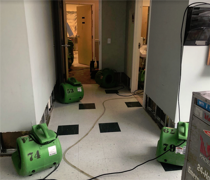 SERVPRO appliances working in a building