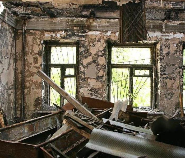 Room with Fire Debris