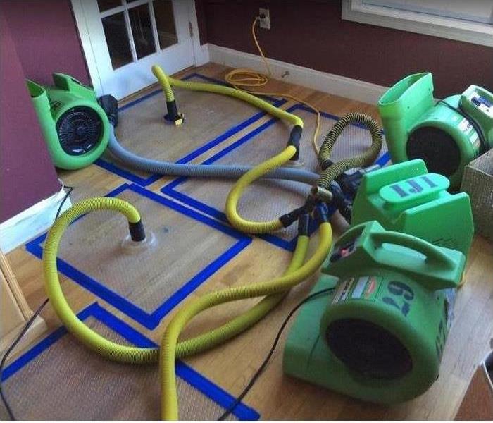 SERVPRO Equipment Attached to Floor